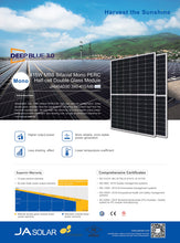 Load image into Gallery viewer, Pallet of 31 405 Watt Solar Panel, Bi-Facial [Silver Frame] JA Solar
