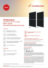 Load image into Gallery viewer, Pallet of 36 620 Watt Solar Panel, Bi-Facial [Silver Frame] Canadian Sol
