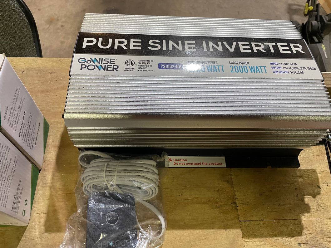 Inverter Off Grid RV Style 12 Volt 1000W