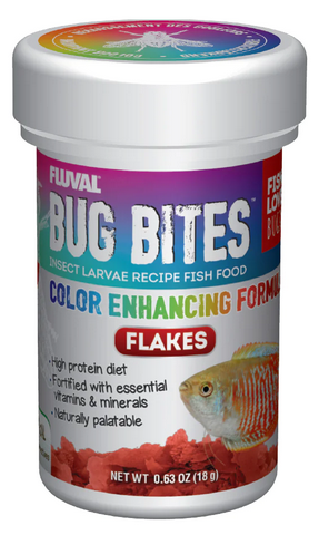 Fluval Bug Bites Color Enhancing Formula Flakes .63oz