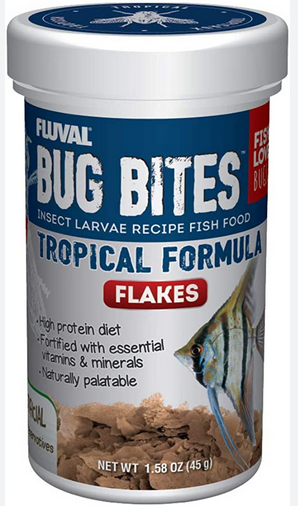 Fluval Bug Bites Tropical Formula Flakes 1.58oz