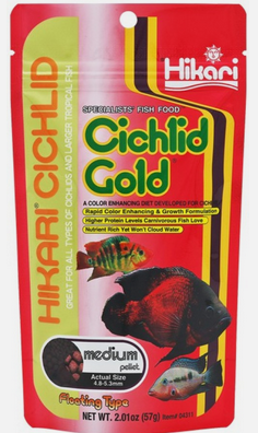 Hikari Cichlid Gold Medium Pellet 2.01oz